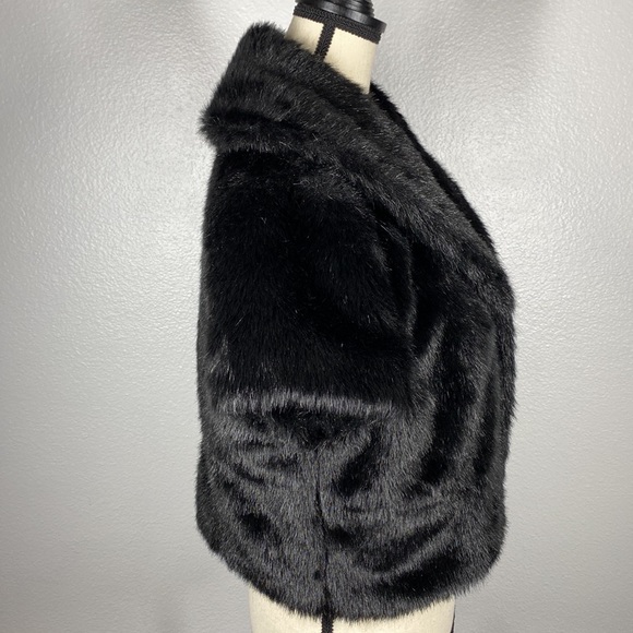 Bagatelle Black Faux Fur Capalet - Picture 4 of 8